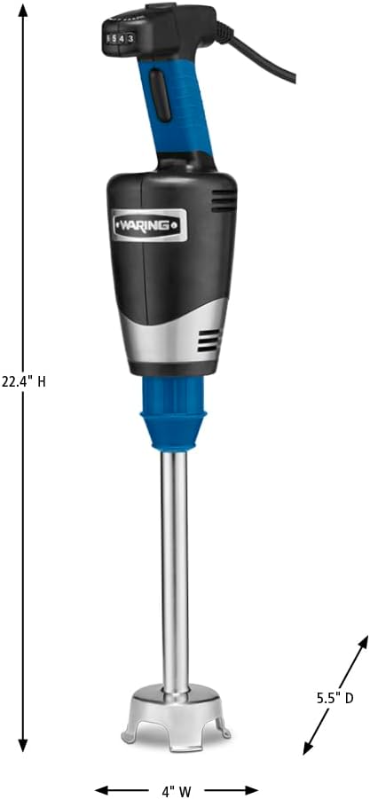Waring Commercial Quik Stix Plus Immersion Blender, Variable Speed, 10 in Removable Shaft, for Professional Hand Blender for Kitchens & Restaurants, WSB40X