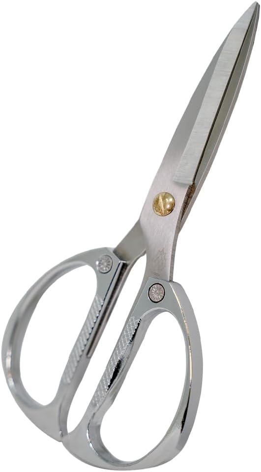 DRAGONFRUITEE All Purpose Kitchen Shear, Scissors for Home, Herbs, Sewing, Crafting and Office Cutting, Stainless Steel Razor Sharp Tip, Ergonomic Metal Handles, 7.5 inch, Silver