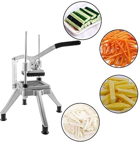 Commercial Vegetable Fruit Chopper W/6-Wedge Slicer&1/4″&3/8″&1/2" Blade Professional Food Dicer French Fry Cutter Onion Slicer Stainless Steel For Tomato Peppers Potato Mushroom | Professional prep tool for restaurants, catering & commercial kitchens....