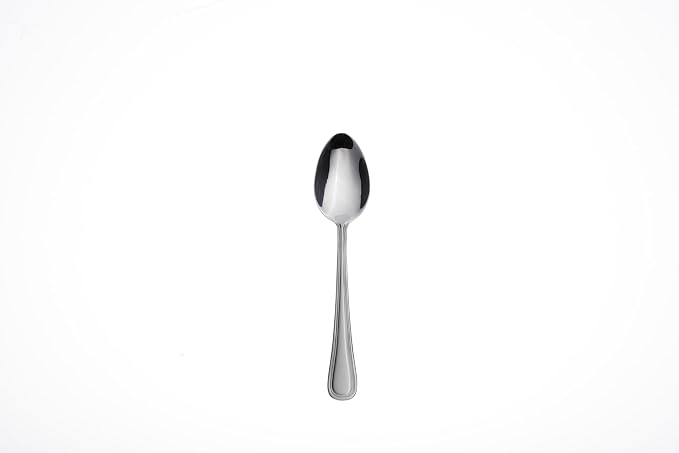 Oneida Tress Teaspoons Silverware Set for 6, Flatware | mirror finish, platinum trim | dishwasher safe | cutlery set for kitchen and dining, utensil set | 0.72 inch