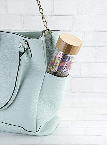 Pinky Up Blair Travel Tea Infuser Mug, Double Walled Insulated Travel Tumbler with Loose Leaf Tea Strainer, Travel Coffee Mug, Keeps Drinks Hot or Cold, 16 oz, Botanical Design