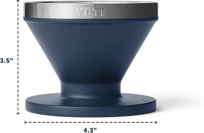 YETI Pour Over Coffee Maker Accessory Ramblers, Designed for Perfect Coffee Extraction Anywhere, Stainless Steel, fits any V60 Filter, Cape Taupe