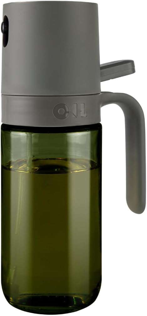 Oil Spray Bottle – Precision Oil Mister with Adjustable Mist & Stream – 0.15g Measured Spray for Healthier Cooking – Non-Drip Design for Air Fryer, Grilling, Salad & Baking