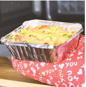Waytiffer 25pack-8x8 Aluminum foil Pans Disposable Square baking Cake Pans | Heavy Duty 8x8 Baking Pan Disposable Foil Pans,Cooking Tins Homemade Breads Oven Pans,Foil Pan, Baking pan Roasting