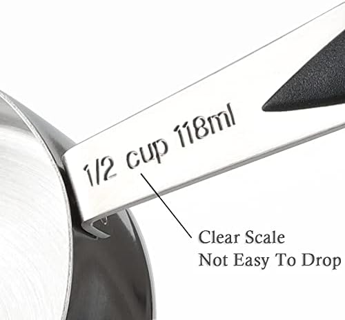 Measuring Cups and Spoons Set of 17 Double Sided Magnetic Measuring Spoons | Stainless Steel Measuring Cups Nesting Magnetic Measuring Spoons Set with 1 Leveler for Dry and Liquid Ingredients