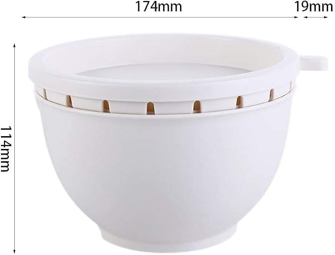 Vctitil Multi-Functional Fast Salad Cutter Bowl - Rotatable Chopping Tool Vegetable Slicer, Food Grade Material Cutting