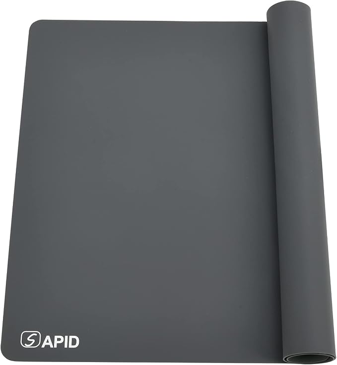 Sapid Large Silicone Sheet for Crafts Silicone Mat for Resin Art Painting | Extra Thick Jewelry Casting Mats,Nonstick Nonslip for Epoxy Resin,Art Painting,Heat-Resistant Counter Mat 20"x27.9" Dark Gray