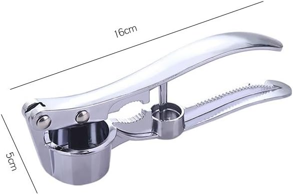 Multifunctional Garlic Press, 3-in-1 Kitchen Tool, Aluminium Alloy, Garlic Crusher with Walnut Cracker and Bottle Opener