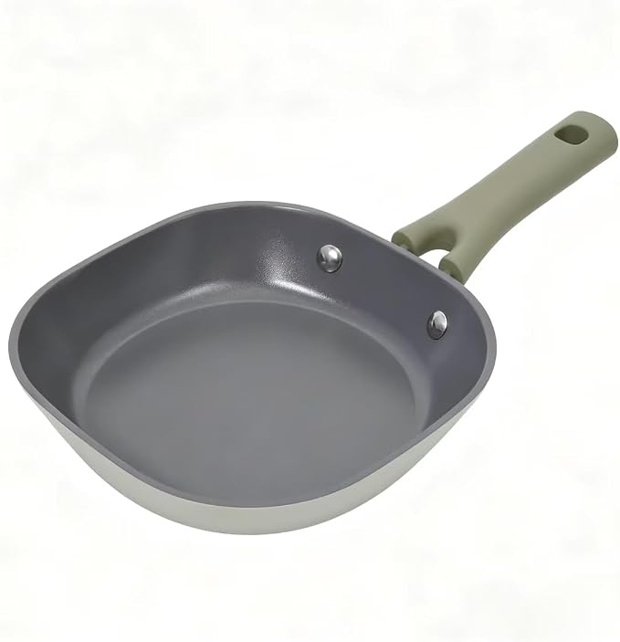 8 Inch Ceramic Nonstick Frying Pan - Dual Ceramic Coating Inside & Out, PFAS/PFOA-Free Skillet, Induction Compatible & Dishwasher Safe, Stay-Cool Handle, Eco-Friendly Egg Pan