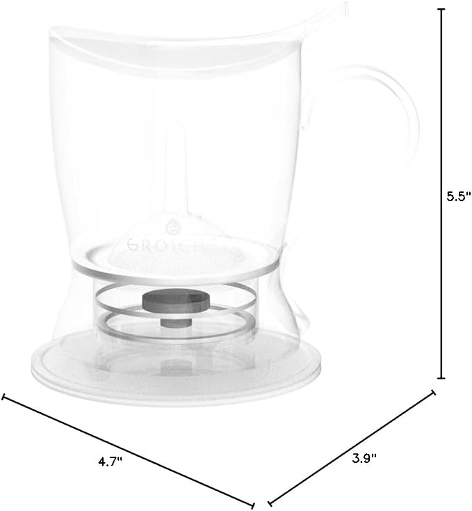 GROSCHE Aberdeen Smart Tea Maker BPA-Free Tea Infuser Clear 34 oz (1000 ml) | Drip-Free Bottom Dispenser, Coaster, Easy Brewing, Simple Cleanup, Tritan Build, Loose-Leaf Steeping, Stylish Design