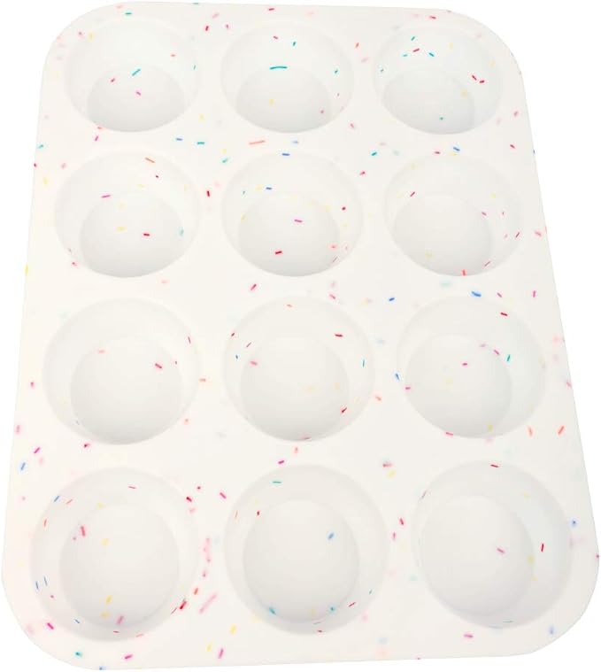 SHEbaking Silicone Muffin Pan for Baking Regular 12 Cups Cupcake Pans Muffin Tin Non-stick Muffin Tray Mold Easy Release,Durable,BPA Free