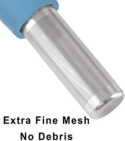 Leden Stainless Steel Tea Infuser for Loose Leaf Tea, Extra Fine Mesh Blue | Stainless Steel Fun Person-shaped Design Tea Strainer Filter with Silicone Handle for Loose Tea Ball for Cup Mug