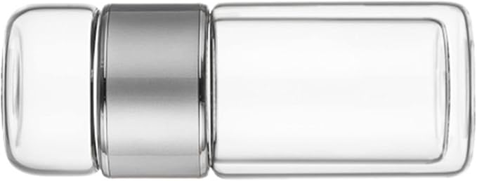Yosoo Health Gear Tea Infuser Bottle 420ml - Leak-Proof Double Layer Stainless Steel & Glass Tea Bottle with Water Separation for Home, Office & Travel (Silver)