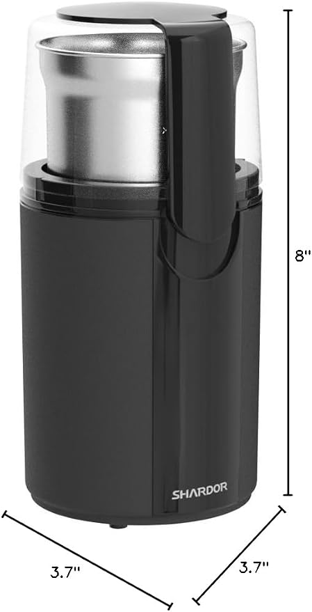 SHARDOR Coffee Grinder Electric, Spice, Herb, Grinder for Coffee Bean Spices and Seeds with 2 Removable Stainless Steel Bowls, Black