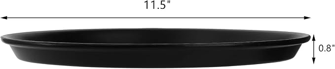 Frcctre 4 Pack 12 Inch Plastic Serving Tray, Round Non-Slip Restaurant Serving Trays Cafeteria Food Service Tray for Home, Party, Events