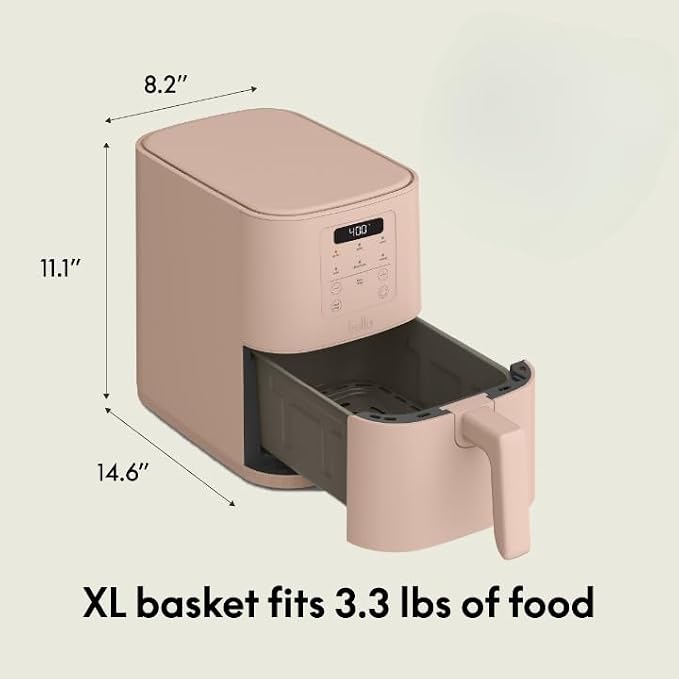 bella Fits-anywhere™ Slim Air Fryer, 4qt Ceramic Airfryer, Blossom