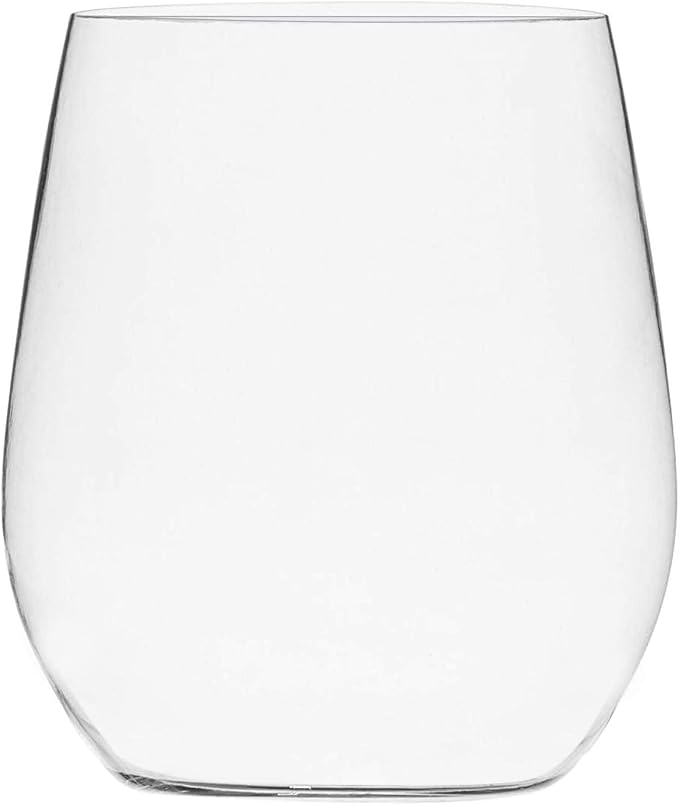 Munfix Plastic Stemless Wine Glasses, Disposable 10 Oz Clear Wine Cups Shatterproof Recyclable and BPA-Free, 48 Pack