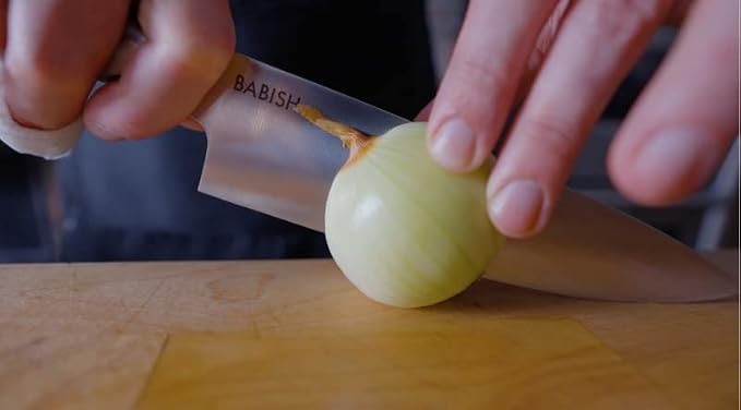 Babish 8-Inch Chef Knife – High-Carbon German 1.4116 Steel Kitchen Knife – Professional Cutlery for Precise Slicing and Chopping
