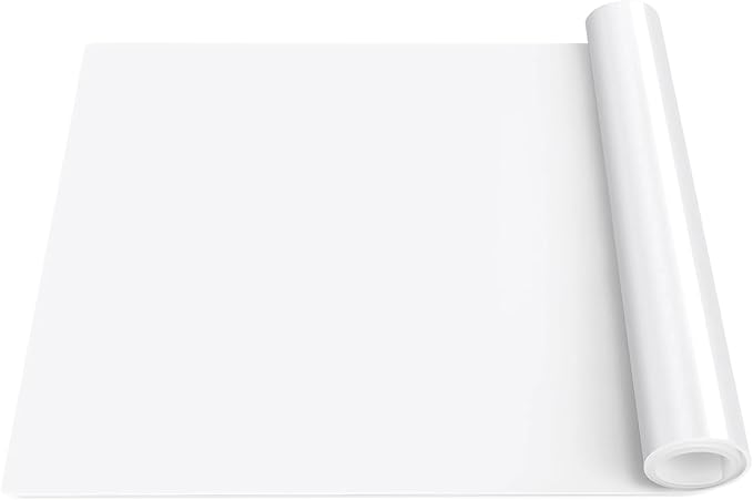 Silicone Placemats, Food-Grade Non-Slip Waterproof, Dining, Stain Resistant, Countertop Protector, Kitchen Counter Mat, Heat Resistant, Baking mat Dishwasher Safe (25.6"×17.7"-1p Thicken, Translucent)