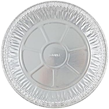 9" Aluminum Foil Pie Pans 1 1/4" Extra Deep with Clear Dome Lids - Made in USA Disposable Tins (Pack of 10 Sets)