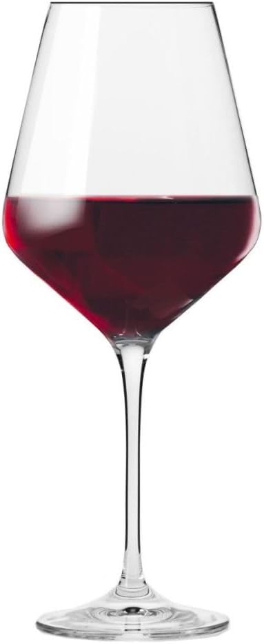 KROSNO Red Wine Glasses Set of 4, 24.7 oz, Avant-Garde Collection | Wine Tumbler, Lead-Free Crystal Glassware, Drinking Glasses, Elegant Cups, Home & Restaurant, Dishwasher Safe