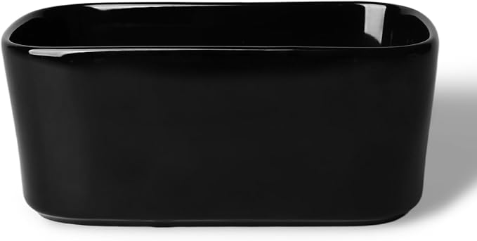 Ceramic Small Loaf Pan, Mini Bread Pan, Oven Safe (Black, Small) | Even Heat Distribution, Smooth Glazed Finish, Easy Release, Easy to Clean, Perfect for Individual Baking, Kitchen Essential