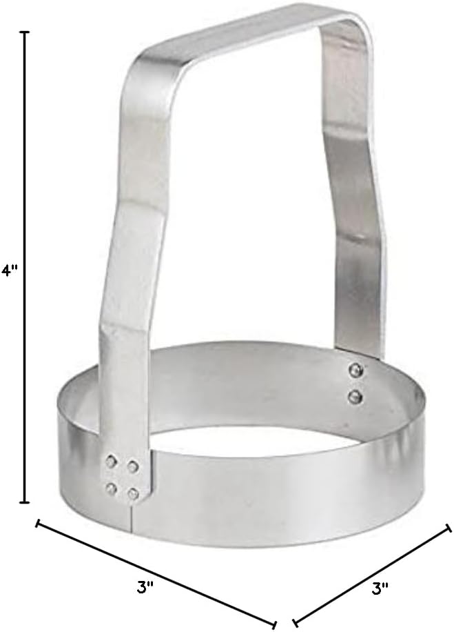 Kwik-kut Kwik Kut Plain Edge Manual Food Chopper, Stainless Steel Blade, 2.875-Inch Diameter x 3-Inches Tall, Made in The USA, A, Silver