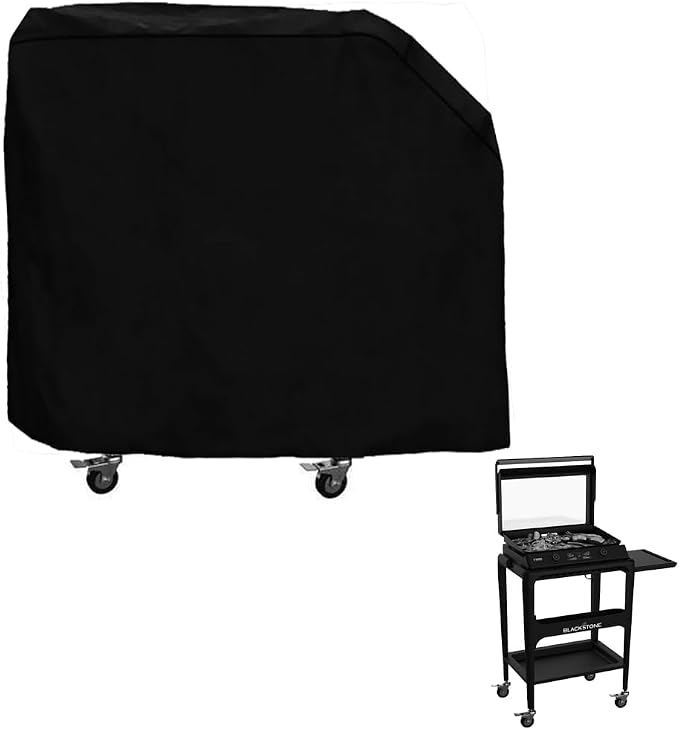 Griddle Cover for Blackstone E-Series 2-Burner 22" Electric Tabletop Griddle with Prep Cart- 600D Grill Cover for Blackstone E Series 22 Electric Griddle, Heavy Duty & Waterproof Outdoor