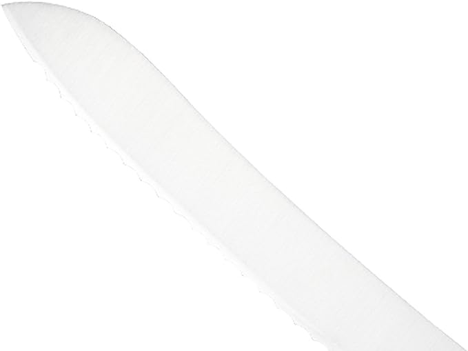 Mercer Culinary Millennia Color Handle Cutlery 9" Offset Bread Knife (Wavy Edge) White