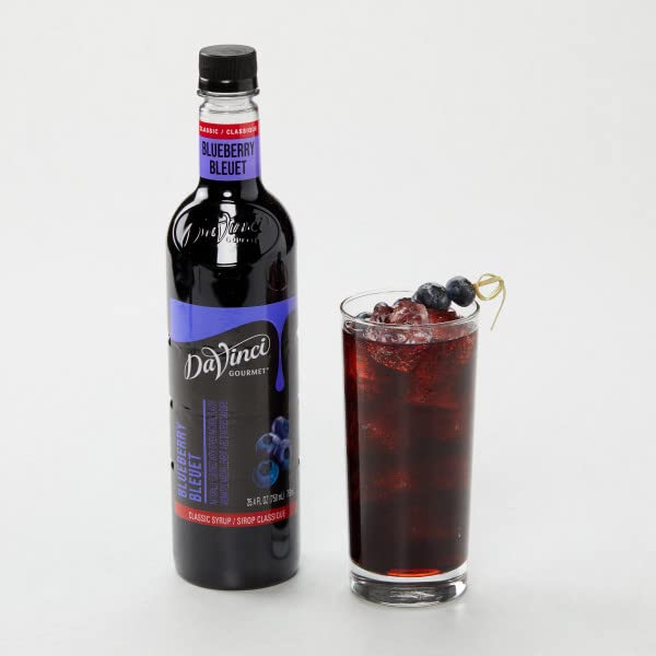 DaVinci Gourmet Classic Blueberry Syrup, 25.4 Fl Oz (Pack of 2)