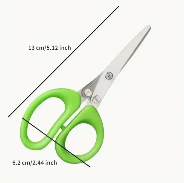 5-Layered Stainless Steel Kitchen Scissors with Protective Cover & Built-in Cleaner Utensils for BBQ & Indoor Use Durable Safe Versatile Onion & Herb Shredder