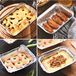 Waytiffer 100 Pack 1Lb mini Loaf Pans Disposable Aluminum Foil Bread Tins | Heavy Duty Disposable Aluminum Foil Bread Tins Standard Size 6" X 3.5" X 2.5" Oven Safe Sturdy Small Bread Tin Pans Loaf Pans