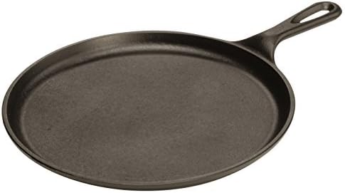 Lodge Round Seasoned Cast Iron Griddle 10.5 Inches - Round-Shaped, Pre-Seasoned Iron Griddle Pan - Non-Toxic, PFAS-Free Cookware - Compatible with Stovetop, Oven, Grill, or Campfire (Pack of 3)