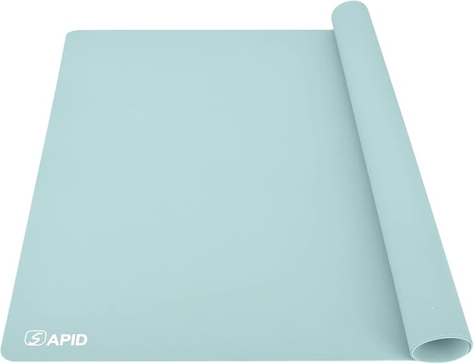 Sapid Large Silicone Sheet for Crafts Silicone Mat for Resin Art Painting | Extra Thick Jewelry Casting Mats, Nonstick Nonslip for Epoxy Resin, Art Paint,Heat-Resistant Counter Mat 20"x27.9" Mint Green
