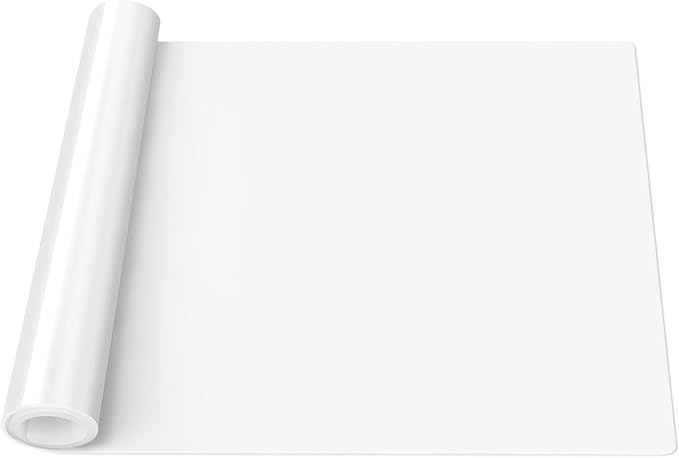Food-Grade Silicone mat，2MM Extra Thick Silicone Mats for Kitchen Counter, 25.6" x17.7" Non-Slip Waterproof Large Countertop Protector Mat, Heat Resistant Mat, Silicone Placemat (Translucent)
