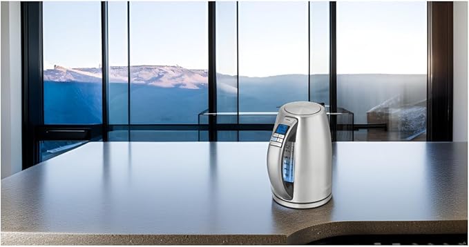 Cuisinart PerfecTemp 1.7-Liter 1500-Watt Stainless Steel Cordless Programmable Kettle with Six Presets, Stay-Cool Handle, & 360-Degree Swivel Power Base With LED display (CPK-20)