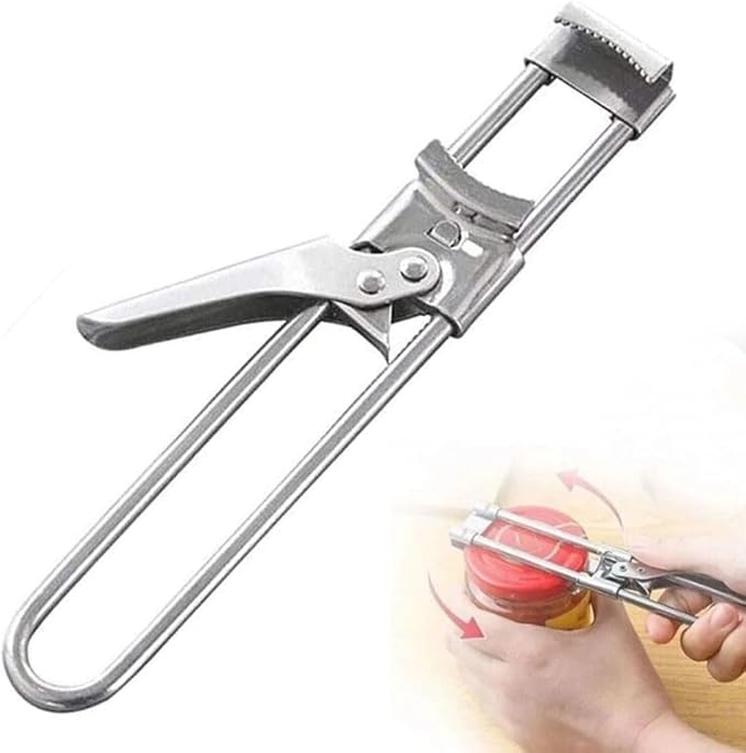 Jar Opener for Weak Hands,Adjustable Stainless Steel Can Opener, Jar Gripper Tight Lid Opener, Kitchen Gadgets, Easy Jar Opener for the Elderly and Children (1Pc)