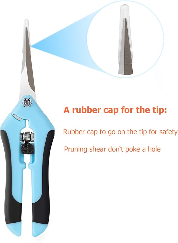 4 Pack Pruning Shears 6.5 Inch Stainless Steel Garden Scissors | with Sharp Precision Blades, Comfortable Ergonomic Hand Snips for Deadheading, Flowers, Trimming Herbs, Shaping Small Plants