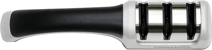 Chef'sChoice Manual Knife Sharpeners for 15- and 20-Degree Straight-Edge and Serrated Knives with Diamond Abrasives Precise Angle Control & Compact Footprint,2-Stage,Gray,(Pack of 6)