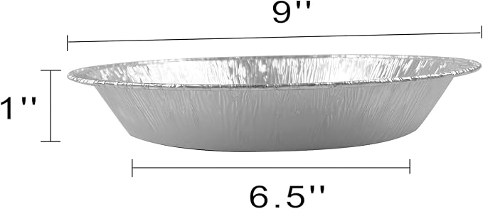 Waytiffer 50 Pack 9 Inch Round Aluminum Foil Pie Pans,Pie Tins Disposable | Heavy-duty,Aluminum Foil Pie, Pie Pan For Cooking,mini pie tins,Baking Tin Plates, Standard Size