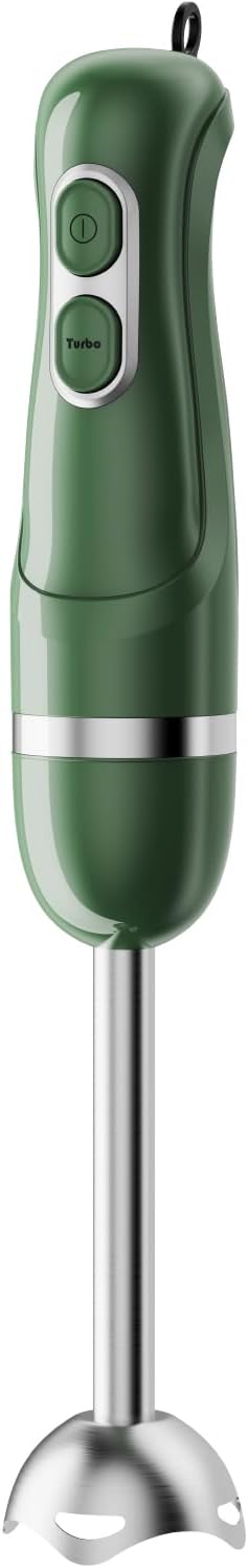 Turelar Immersion Blender Corded 400W, 2 Speed, Emulsifier, Blend, BPA-Free | Hand Blender Stick Mixer, Ergonomic Handle, Stainless Steel Blades, Effortless Blending for Soup, Smoothies, Puree, Baby Food