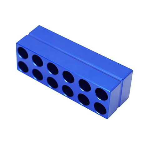 1 Pcs Aluminum Cooler Cooling Block PCR Test Tube Rack 12 Wells for 10/15mL | 16mm Hole Diameter for PCR/Microcentrifuge Tubes; Enzymes, RNA, Reagents, and Temp-sensitive Samples in Cold Prep (Blue)