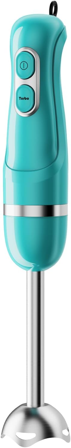 Turelar Immersion Blender Corded 400W, 2 Speed, Emulsifier, Blend, BPA-Free | Hand Blender Stick Mixer, Ergonomic Handle, Stainless Steel Blades, Effortless Blending for Soup, Smoothies, Puree, Baby Food