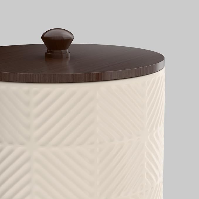 Canisters Sets for the Kitchen with Airtight Bamboo Lids, Ceramic|Set of 3