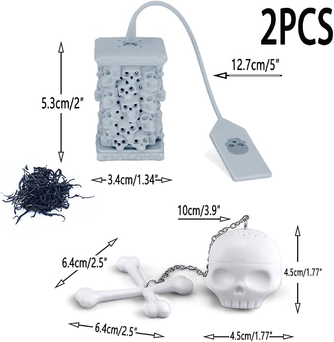 2 Pcs Horror Style Loose Tea Steeper, Tea Diffusers For Loose Tea | Creative Tea Steeper For Loose Tea, Gifts For Women And Tea Enthusiasts, Loose Leaf Tea Steeper Cute, Tea Steepers Gift Set