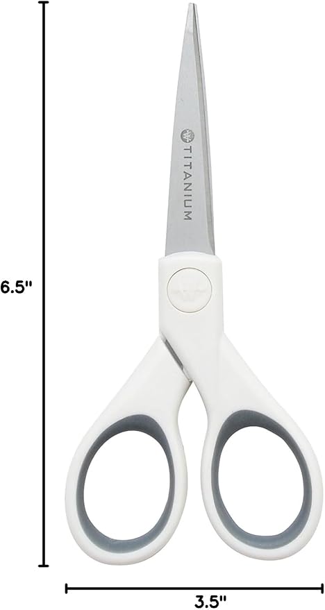 Westcott 5-Inch Micro-Tip Fabric Scissors with Titanium-Bonded Blades - Craft Scissors for Paper and Fabric, Sewing, and More
