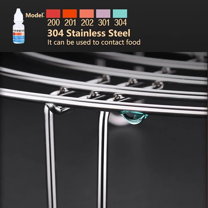 2Pcs Steam Rack, Heavy Duty Steaming Rack Stand, Stainless Steel Round Steamer Cooling Rack Trivet, Pot Steamer Insert Food Stand, Steaming Cookware Accessories(Size:19.5cm/7.68in)