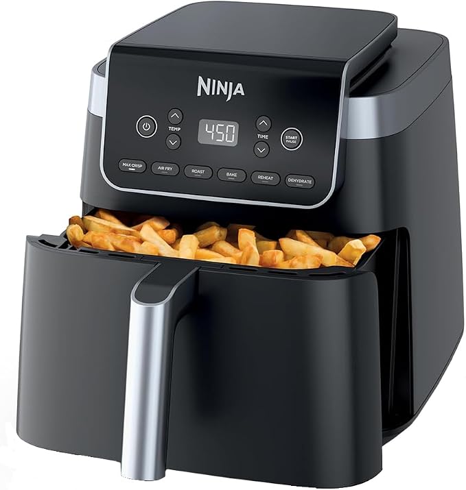 Ninja AF181 Air Fryer Pro XL 6in1 6.5Q Max Crisp Technology Nonstick Basket (Renewed) Bundle with 2 YR CPS Enhanced Protection Pack