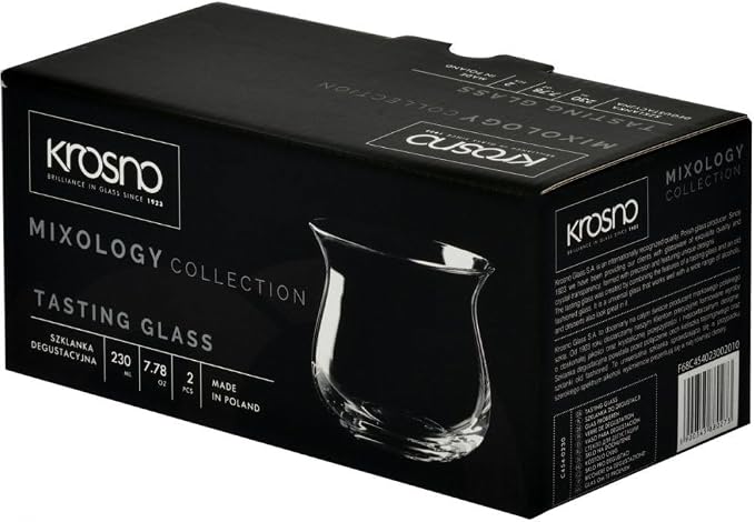 Krosno Liqueur Glasses Set of 2, 7.78 oz, Mixology Collection | Glasses Tasting Set, Snifter Glasses, Lead-Free Crystal, Shot, Tequilla, Dishwasher Safe