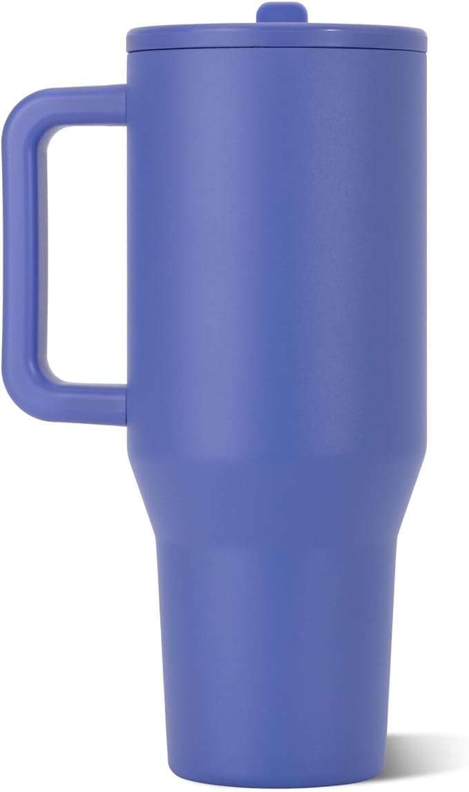 HydroJug Traveler 40oz, Insulated Tumbler with Handle & Straw, Berry Pop